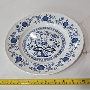 Wedgwood Blue and White Floral Dinner Plate